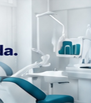 Cadeira odontológica em um consultório iluminado
